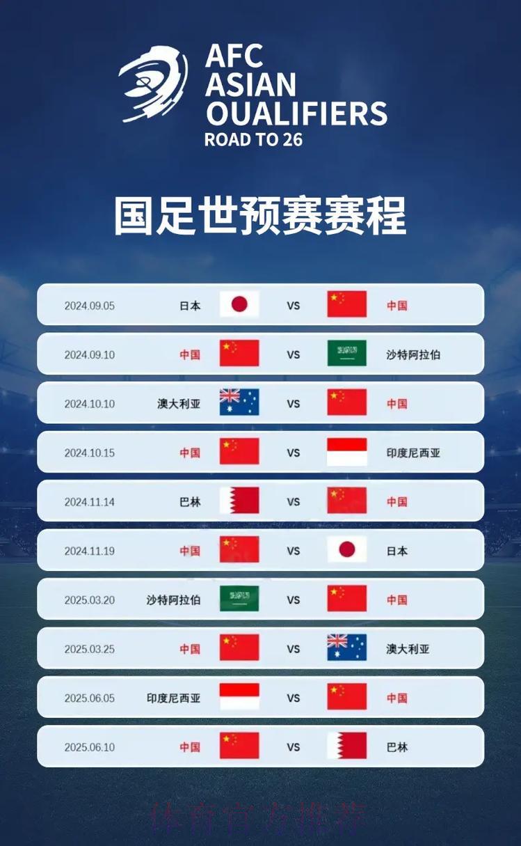 中国男足世界杯赛程直播及实时精彩解说