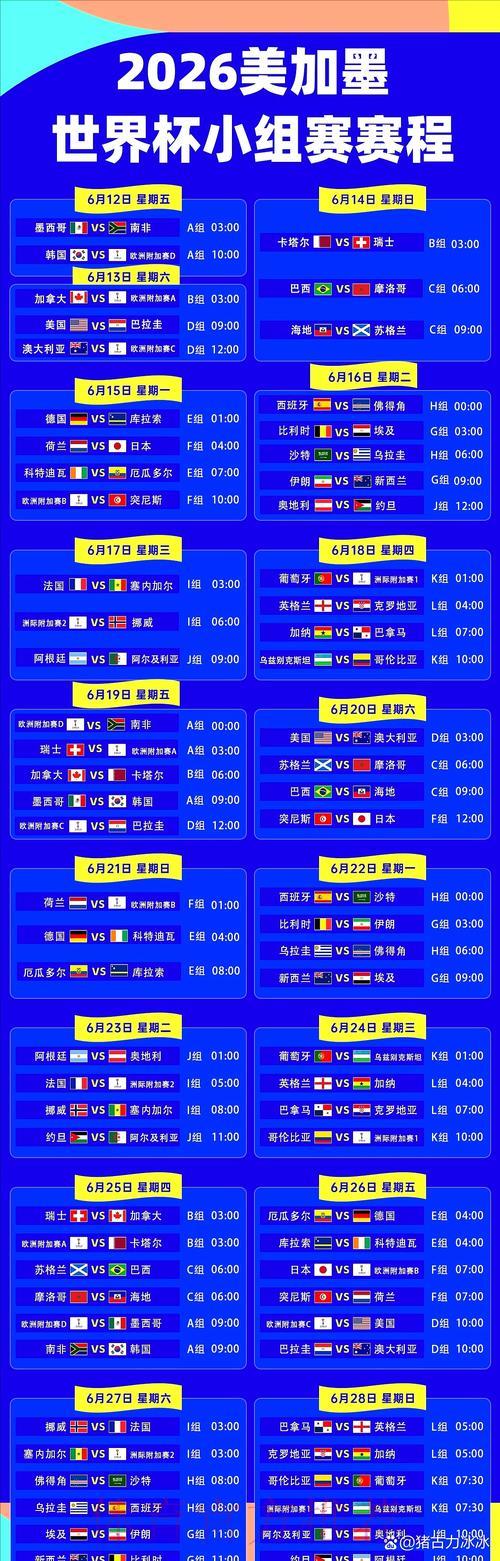 2026世界杯赛事比分官方查询平台 2026世界杯赛事比分官方查询平台