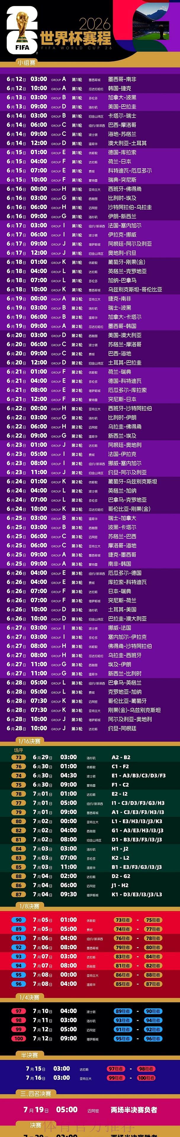 2026世界杯直播实时更新与精彩推荐