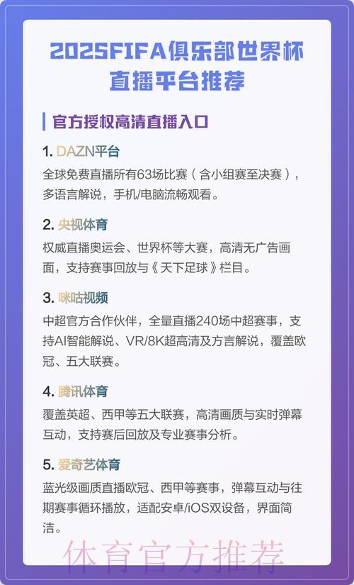 世界杯高清直播平台精选推荐攻略